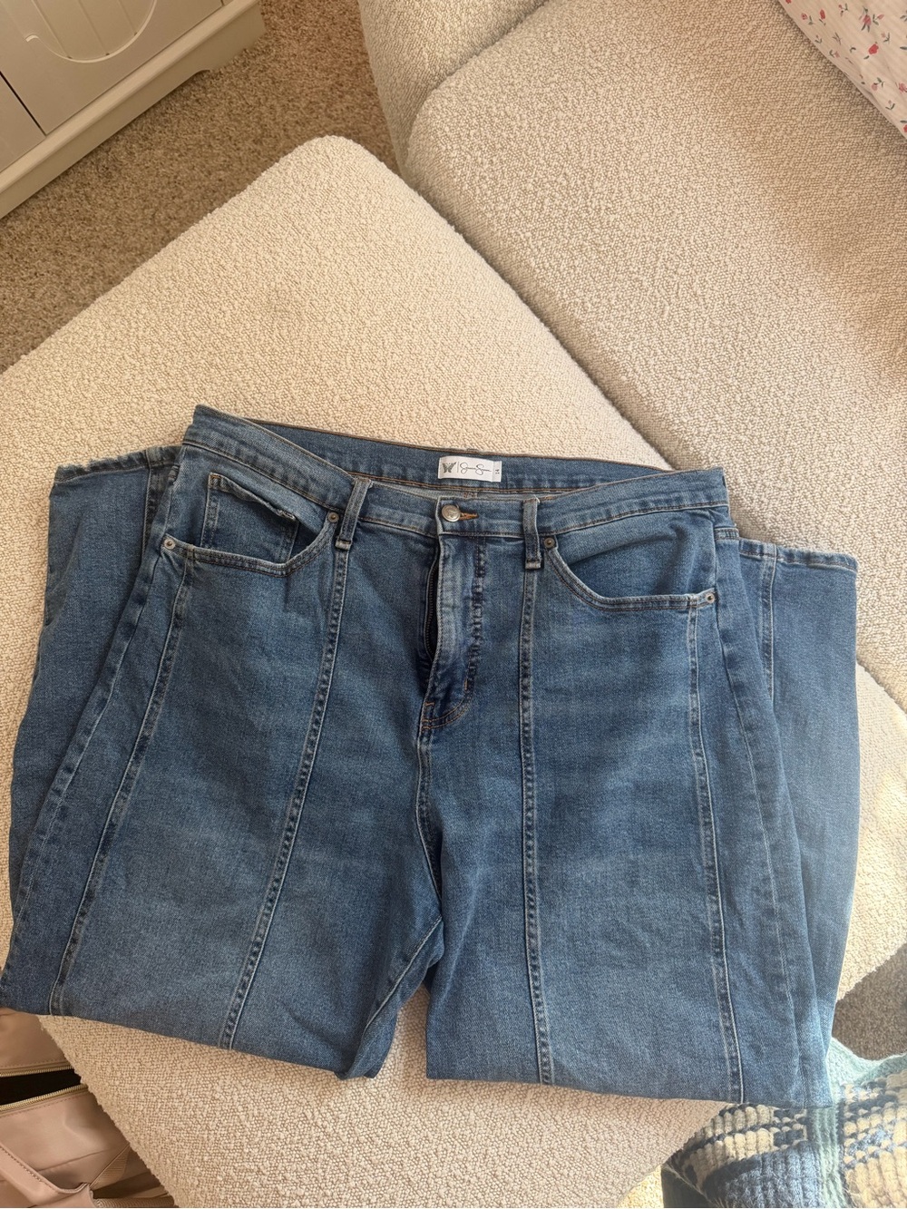 Jessica Simpson Barrel Jeans in Med Blue Wash Sz 14